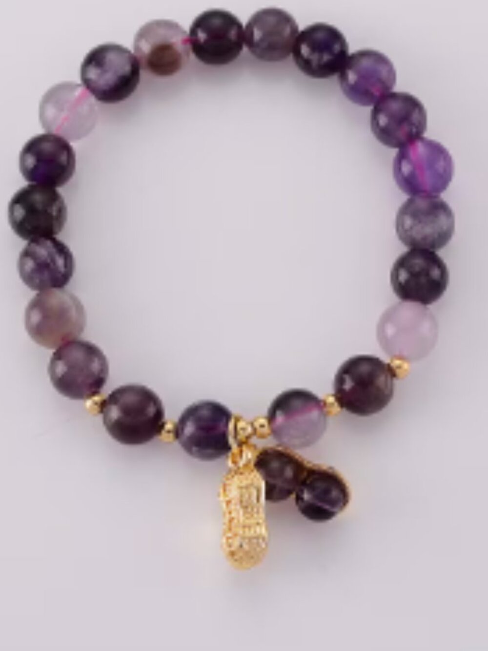 African Amethyst Bracelet in Goldtone - Picture 2 of 3